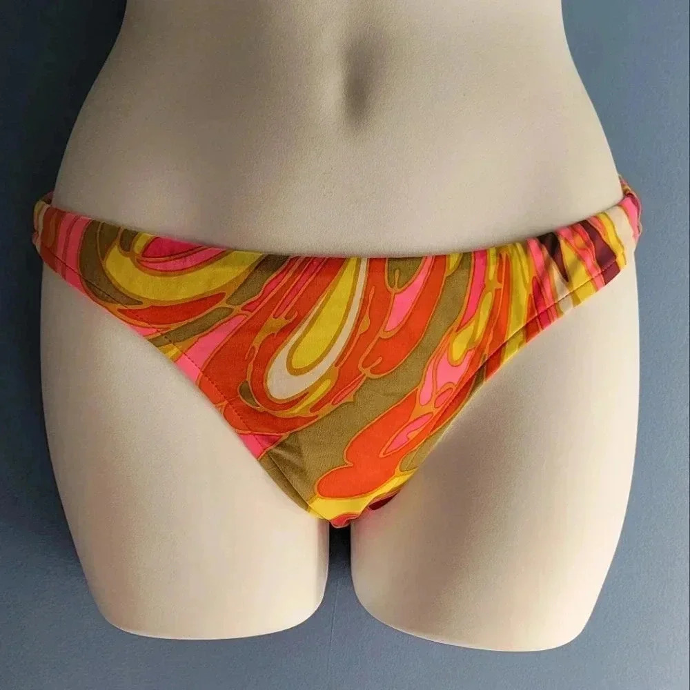 Milly Cabana Vintage Tropical MultiColor Bikini Bottom NWT size S